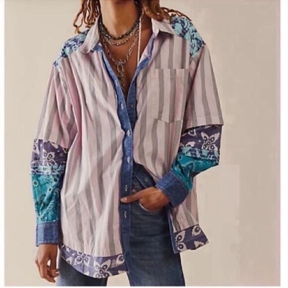 Free People Floral Print Oversized Shirt
Top (Size Small) - Picture 7 of 8